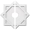 Ekena Millwork Axel Architectural Grade PVC Contemporary Ceiling Medallion, Two Piece, 16"OD x 3"ID x 8 3/4"C x 1"P CMP16AL2-03000 - alternate 1